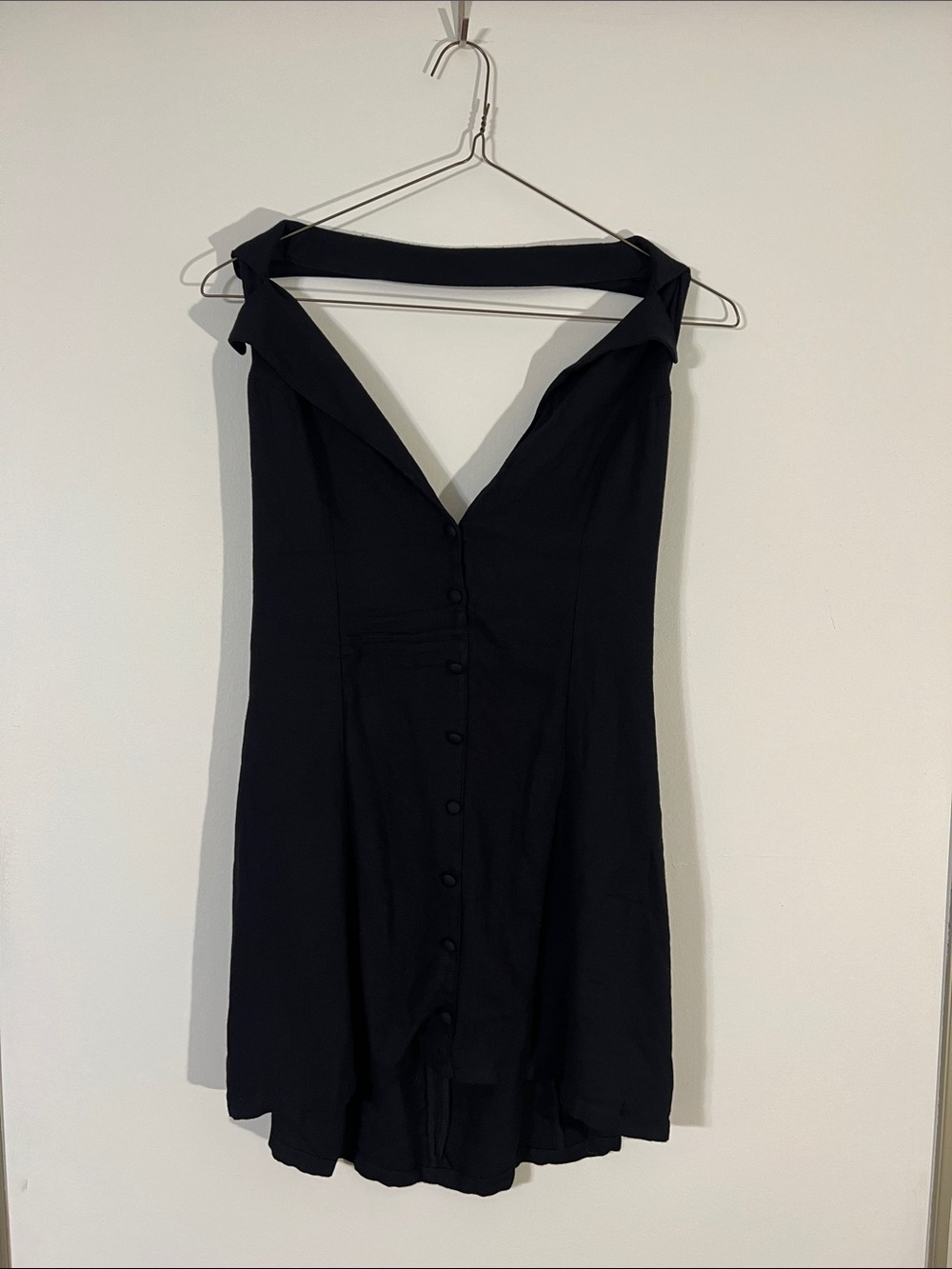 Vanessa Mooney button down plunge neck dress